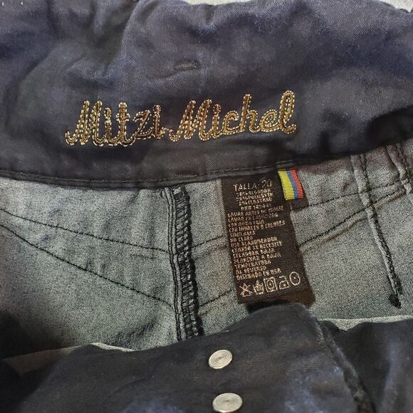 Mitzi Michel Jeans Womens 20 Blue High Rise Slim Denim - Picture 2 of 10